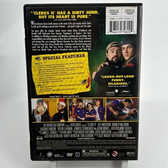 Clerks 2. 2-Disc Full Screen Edition. Kevin Smith, Rosario Dawson - Picture 3 of 5